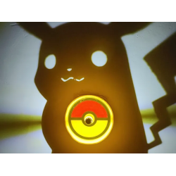 Lampara de Sombra de Pikachu Impresa en 3D | Lámpara Pokémon LED