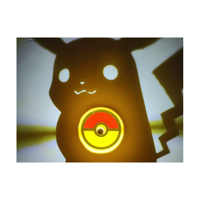 Lampara de Sombra de Pikachu Impresa en 3D | Lámpara Pokémon LED