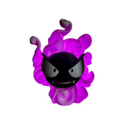Lampara de Gastly Impresa en 3D | Lámpara Pokémon LED