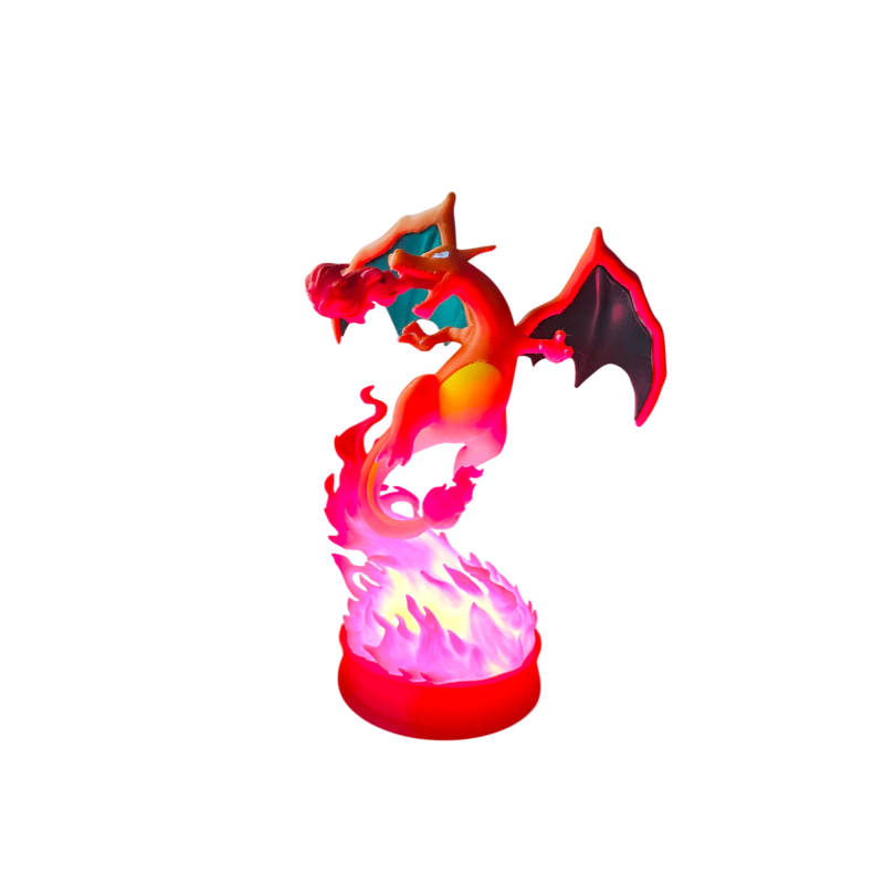 Lampara de Charizard Impresa en 3D | Lámpara Pokémon LED