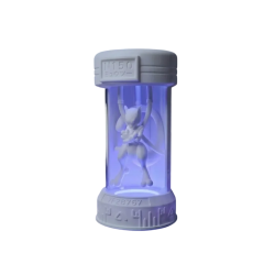 Lampara de Mewtwo en Capsula Impresa en 3D | Lámpara Pokémon LED