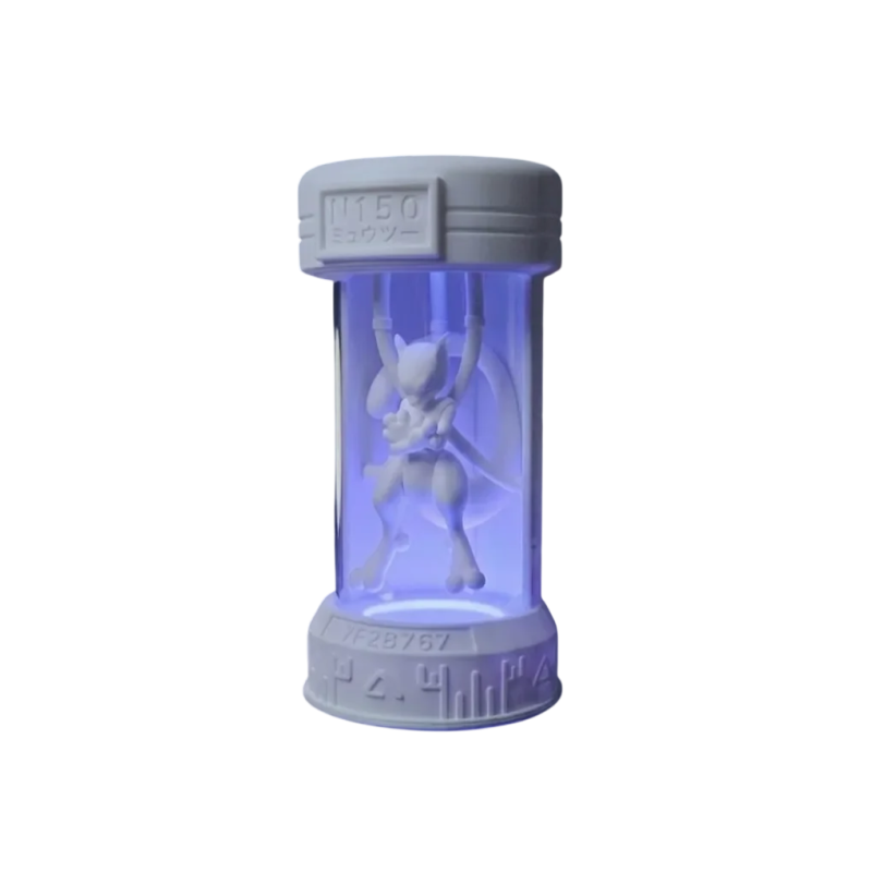 Lampara de Mewtwo en Capsula Impresa en 3D | Lámpara Pokémon LED