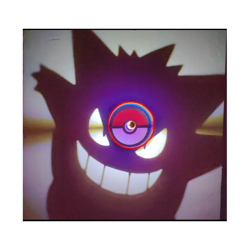 Lampara de Sombra de Gengar Impresa en 3D | Lámpara Pokémon LED