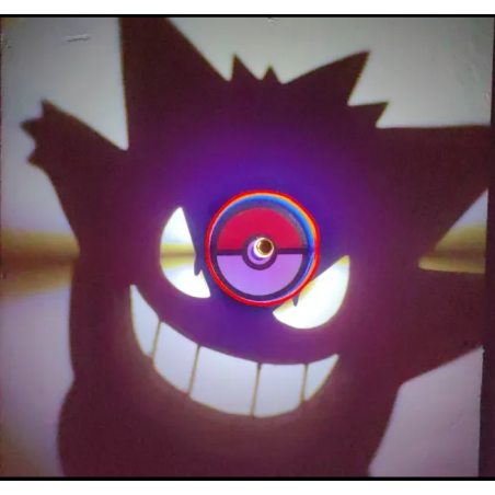 Lampara de Sombra de Gengar Impresa en 3D | Lámpara Pokémon LED